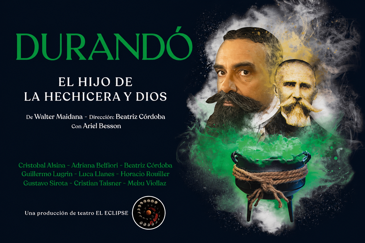 Cartel de Durandó: el hijo de la hechicera y de Dios, de walter maidana, dirección de Beatriz Córdoba